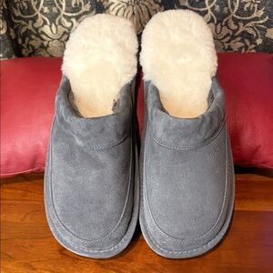 Nuknuuk Slippers Leather and Sheepskin Men's Plush Comfy Size 12